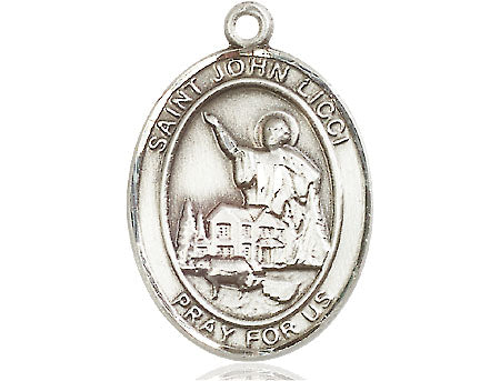 Extel Large Oval Pewter St. John Licci Medal, Made in USA