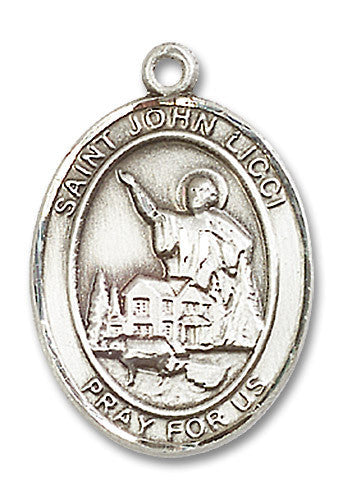 Extel Large Oval Sterling Silver St. John Licci Medal, Made in USA