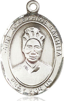 Extel Large Oval Pewter St. Josephine Bakhita Medal, Made in USA