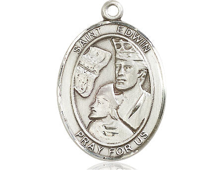 Extel Large Oval Pewter St. Edwin Medal, Made in USA