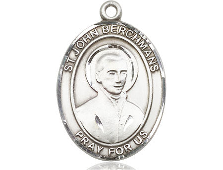 Extel Large Oval Pewter St. John Berchmans Medal, Made in USA