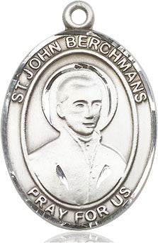 Extel Large Oval Pewter St. John Berchmans Medal, Made in USA