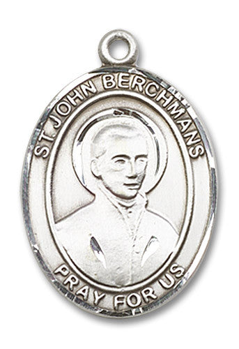 Extel Large Oval Sterling Silver St. John Berchmans Medal, Made in USA