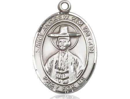 Extel Large Oval Pewter St. Andrew Kim Taegon Medal, Made in USA