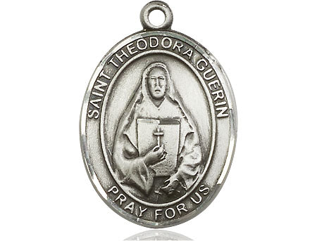 Extel Large Oval Pewter St. Theodora Medal, Made in USA