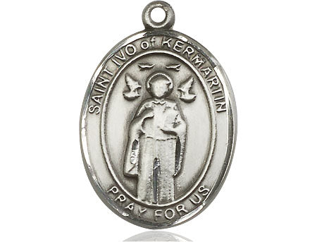 Extel Large Oval Pewter St. Ivo Medal, Made in USA