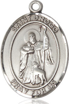 Extel Large Oval Pewter St. Drogo Medal, Made in USA