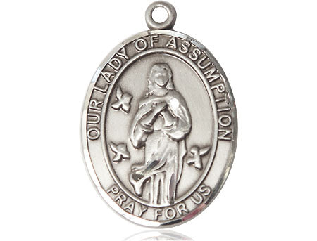 Extel Large Oval Pewter Our Lady of Assumption Medal