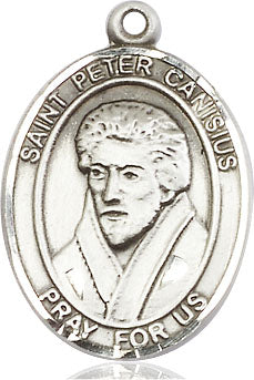 Extel Large Oval Sterling Silver St. Peter Canisius Medal, Made in USA