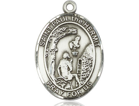 Extel Large Oval Pewter Paul the Hermit Medal, Made in USA