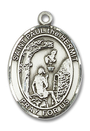 Extel Large Oval Sterling Silver Paul the Hermit Medal, Made in USA