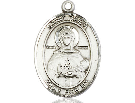 Extel Large Oval Pewter St. Daria Medal, Made in USA