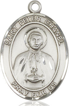 Extel Large Oval Sterling Silver St. Peter Chanel Medal, Made in USA