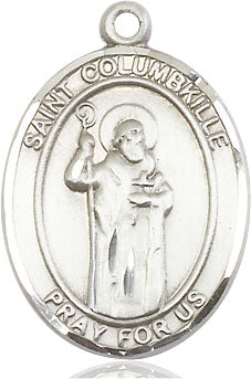 Extel Large Oval Pewter St. Columbkille Medal, Made in USA