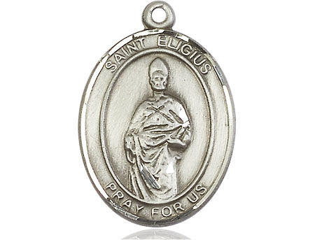 Extel Large Oval Pewter St. Eligius Medal, Made in USA