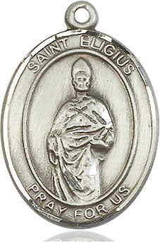 Extel Large Oval Pewter St. Eligius Medal, Made in USA