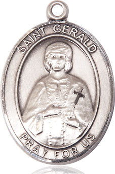 Extel Large Oval Pewter St. Gerald Medal, Made in USA