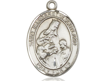 Extel Large Oval Pewter St. Margaret of Scotland Medal, Made in USA