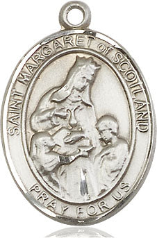 Extel Large Oval Pewter St. Margaret of Scotland Medal, Made in USA