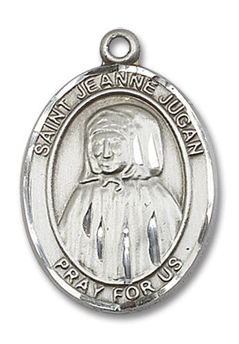 Extel Large Oval Sterling Silver St. Jeanne Jugan Medal, Made in USA