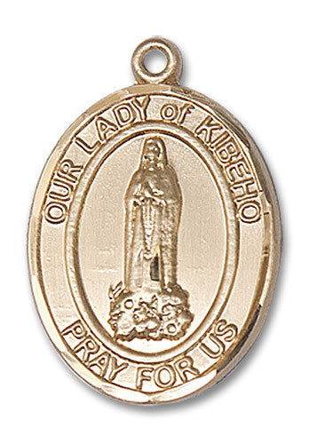 Extel Large Oval 14kt Gold Filled Our Lady of Kibeho Medal