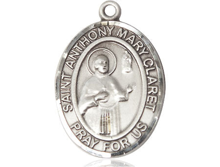 Extel Large Oval Pewter St. Anthony Mary Claret Medal, Made in USA