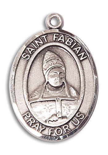 Extel Large Oval Sterling Silver St. Fabian Medal, Made in USA