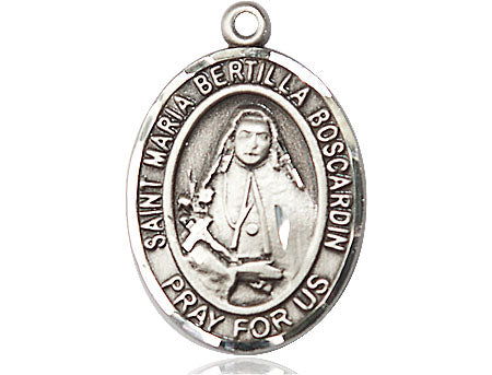 Extel Large Oval Pewter St. Maria Bertilla Boscardin Medal, Made in USA