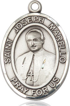 Extel Large Oval Sterling Silver St. Joseph Marello Medal, Made in USA