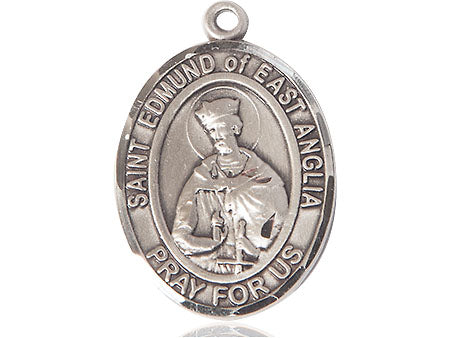 Extel Large Oval Pewter St. Edmund Of East Anglia Medal, Made in USA