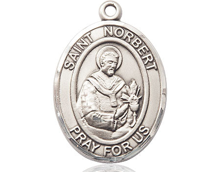 Extel Large Oval Pewter St. Norbert of Xanten Medal, Made in USA