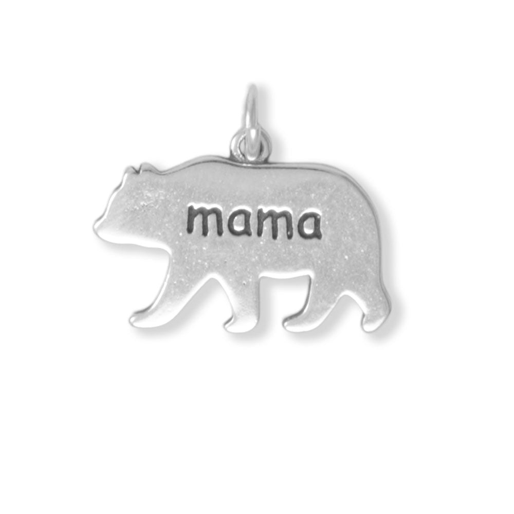 Extel Oxidized "mama" Bear Charm