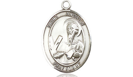 Extel Medium Oval Pewter St. Andrew the Apostle Medal, Made in USA