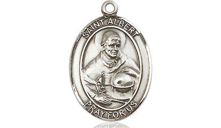 Extel Medium Oval Pewter St. Albert the Great Medal, Made in USA