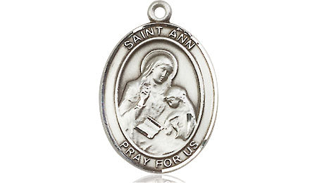 Extel Medium Oval Pewter St. Ann Medal, Made in USA