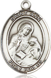 Extel Medium Oval Pewter St. Ann Medal, Made in USA