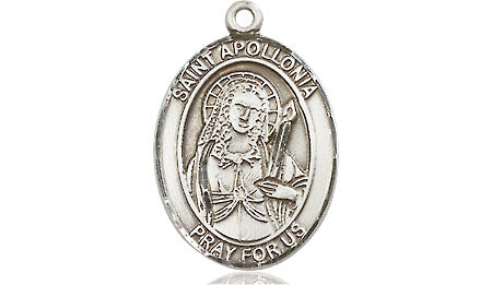 Extel Medium Oval Pewter St. Apollonia Medal, Made in USA