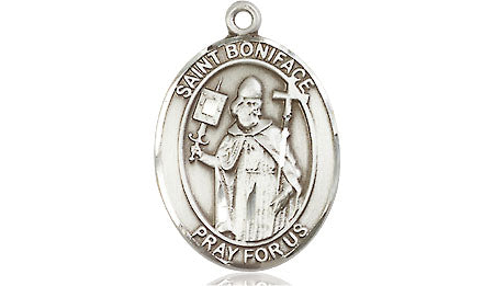 Extel Medium Oval Pewter St. Boniface Medal, Made in USA