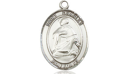 Extel Medium Oval Pewter St. Charles Borromeo Medal, Made in USA