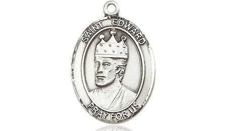 Extel Medium Oval Pewter St. Edward the Confessor Medal, Made in USA