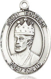 Extel Medium Oval Pewter St. Edward the Confessor Medal, Made in USA