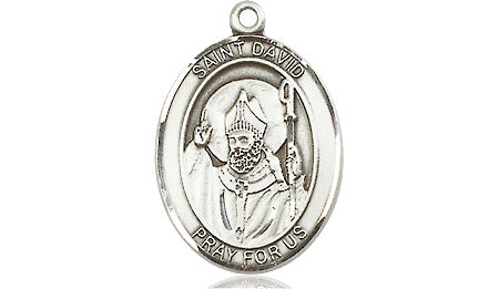 Extel Medium Oval Pewter St. David of Wales Medal, Made in USA