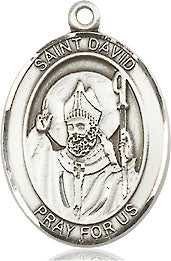 Extel Medium Oval Pewter St. David of Wales Medal, Made in USA