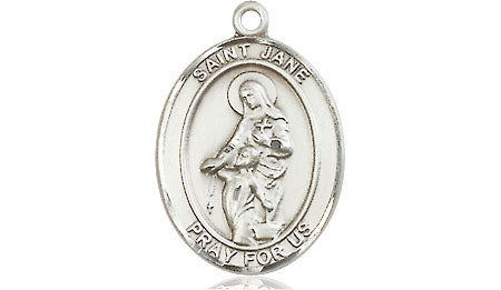 Extel Medium Oval Pewter St. Jane of Valois Medal, Made in USA