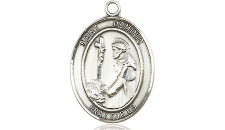 Extel Medium Oval Pewter St. Dominic de Guzman Medal, Made in USA