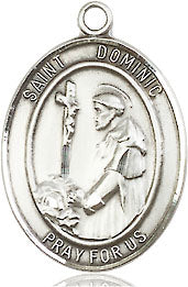 Extel Medium Oval Pewter St. Dominic de Guzman Medal, Made in USA