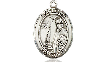 Extel Medium Oval Pewter St. Elmo Medal, Made in USA