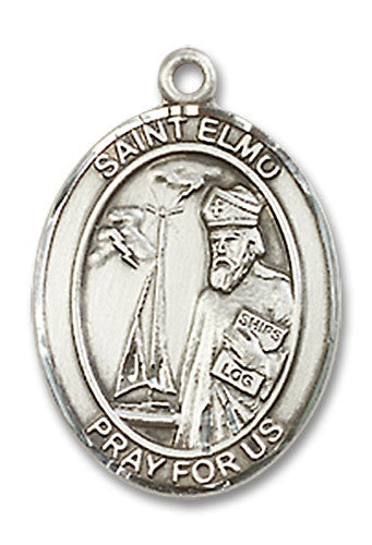 Extel Medium Oval Sterling Silver St. Elmo Medal, Made in USA