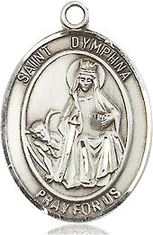 Extel Medium Oval Pewter St. Dymphna Medal, Made in USA