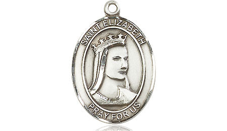 Extel Medium Oval Pewter St. Elizabeth of Hungary Medal, Made in USA